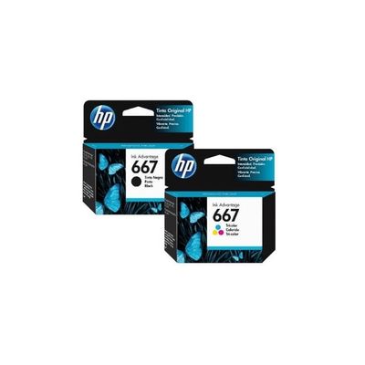 Hp Pack Tintas 667 Negro - Color Original