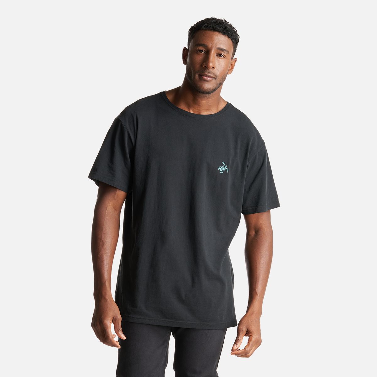 HAKA HONU - Polera Hombre Polo Negro Haka Honu