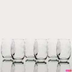 CRISTALES LIBELULA - Set 6 vasos provenzal tallados 400ml Cristales Libélula