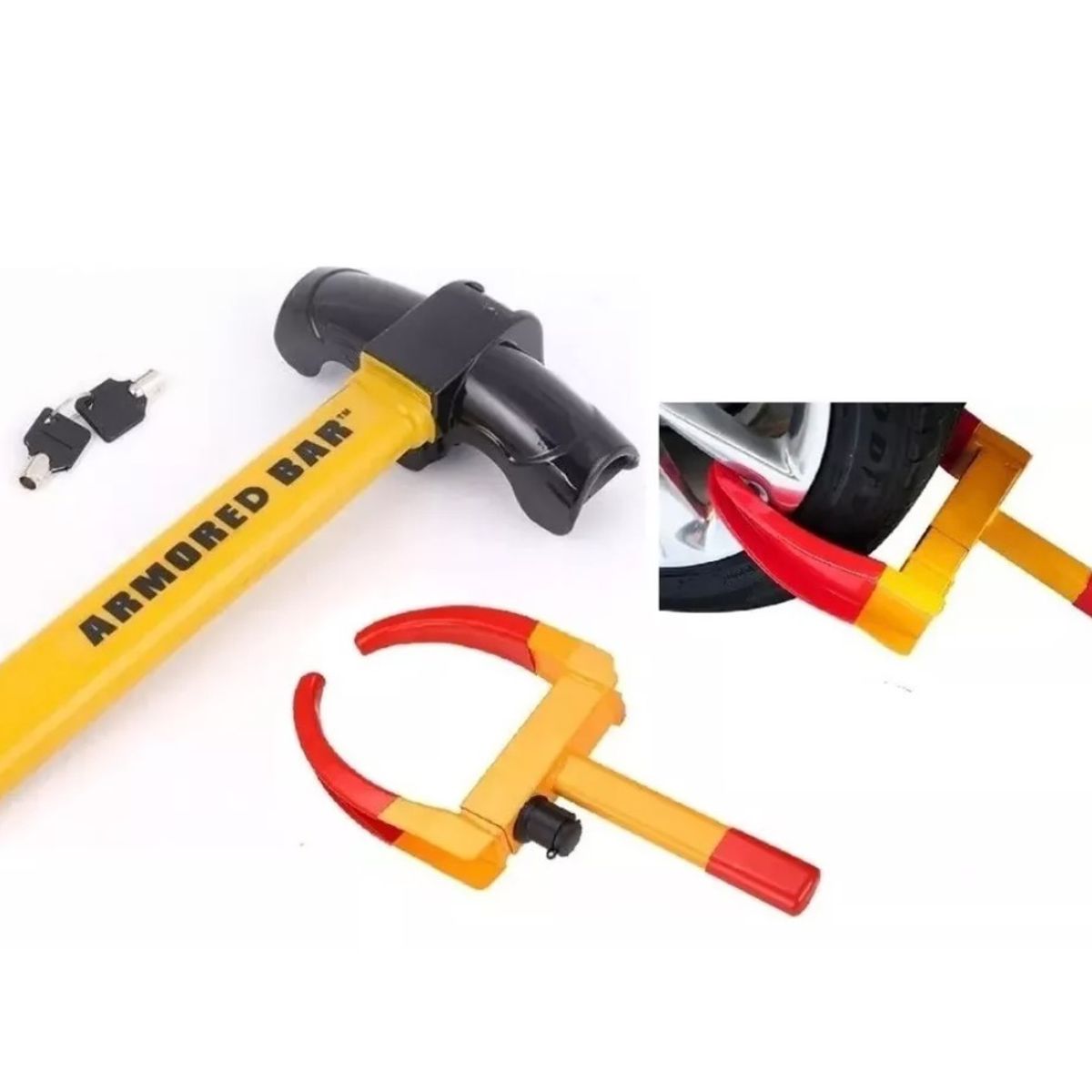 GENERICO - Kit Antirrobo Rueda Pitbull  Traba Volante