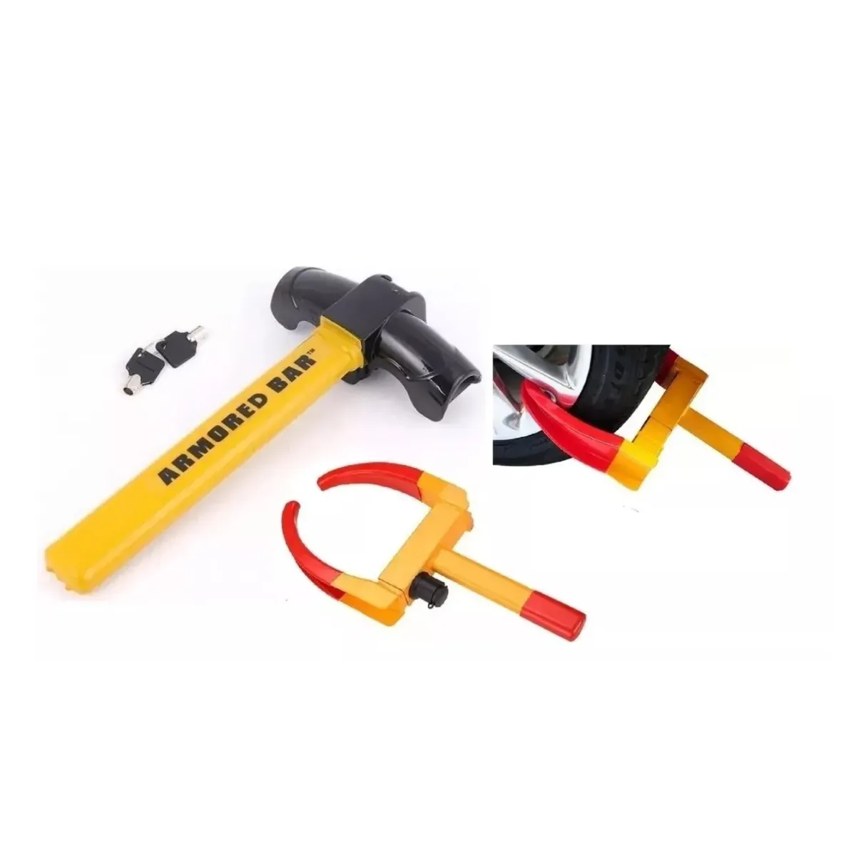 GENERICO - Kit Antirrobo Rueda Pitbull  Traba Volante