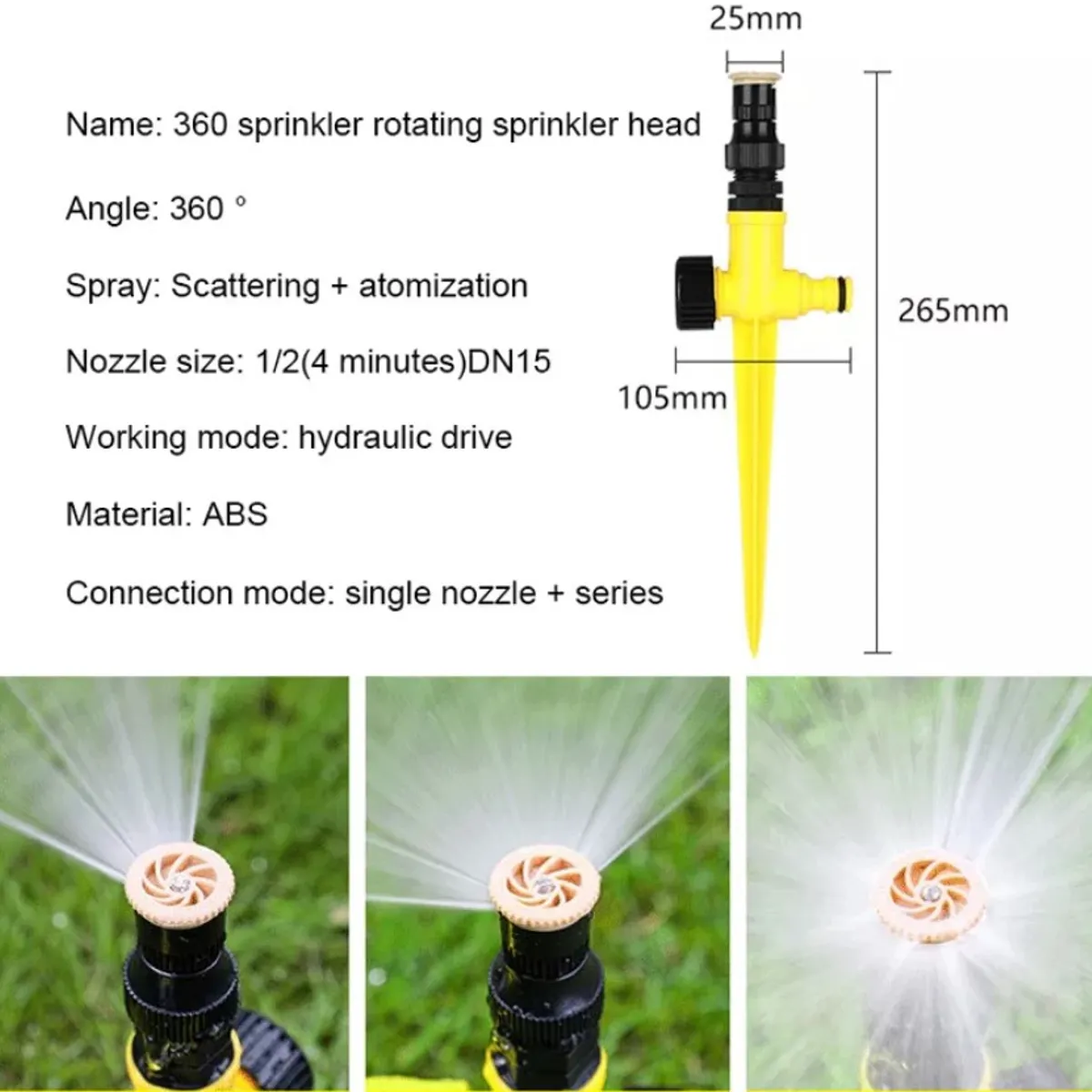 GENERICO - Regador Por Aspersion De 5 a 360 Grados