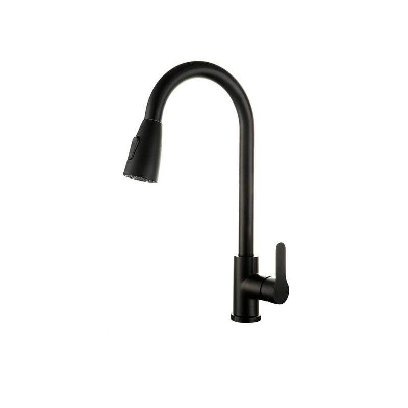 GENERICO - Llave Griferia Monomando Lavamanos Cuello Cisne Negro