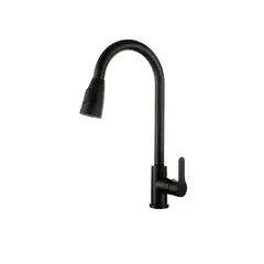 GENERICO - Llave Griferia Monomando Lavamanos Cuello Cisne Negro