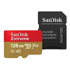 SANDISK - Tarjeta Micro SD 128GB Extreme con adaptador