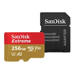 SANDISK - Tarjeta Micro SD 256 GB Extreme con adaptador