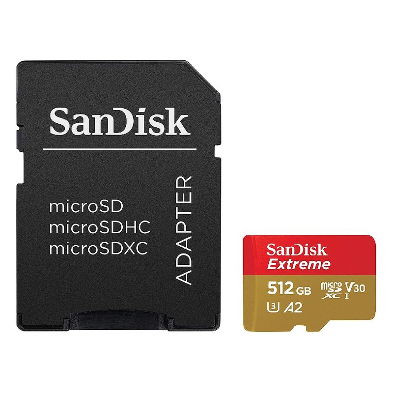 SANDISK - Tarjeta Micro SD SanDisk 512GB Extreme con adaptador
