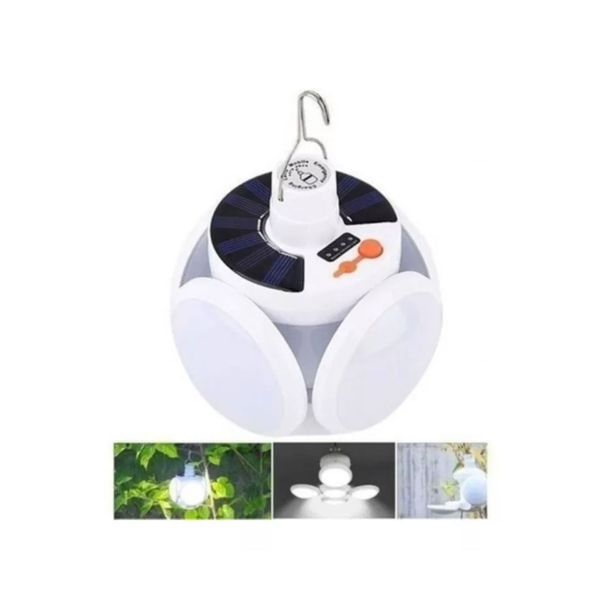 GENERICO - Ampolleta Solar Led De Emergencia Recargable / 40 W Plegable