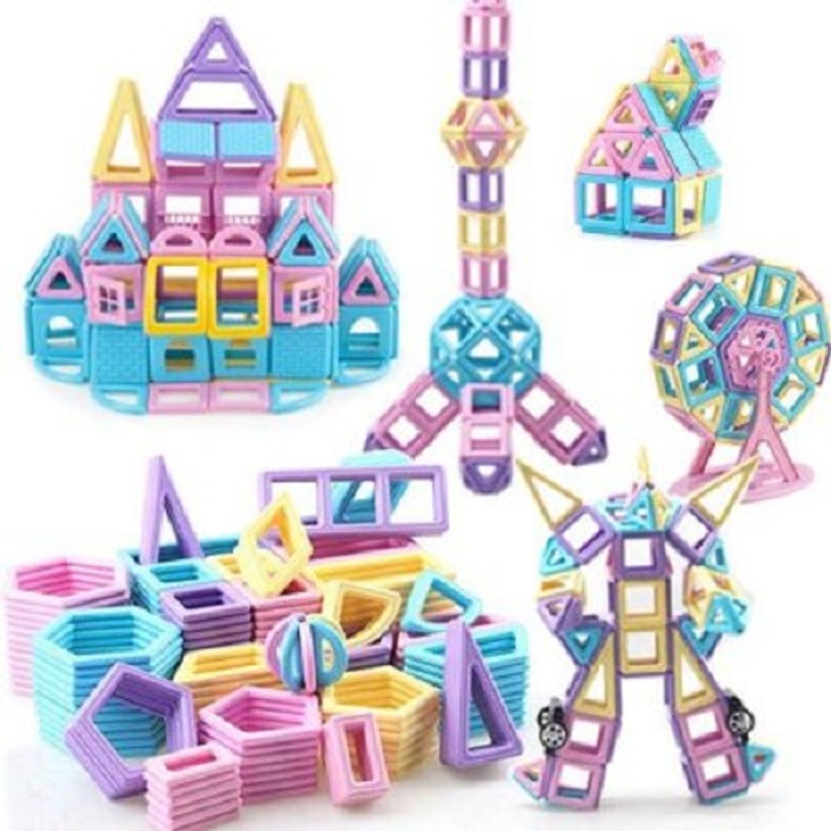 GENERICO - Castillo Block Magnético Educativo Buppi Toys 320 PCS Imán