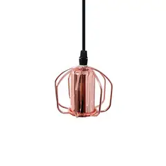 GENERICO - Lampara Colgante Jaula Soquete Vintage Gold Rose