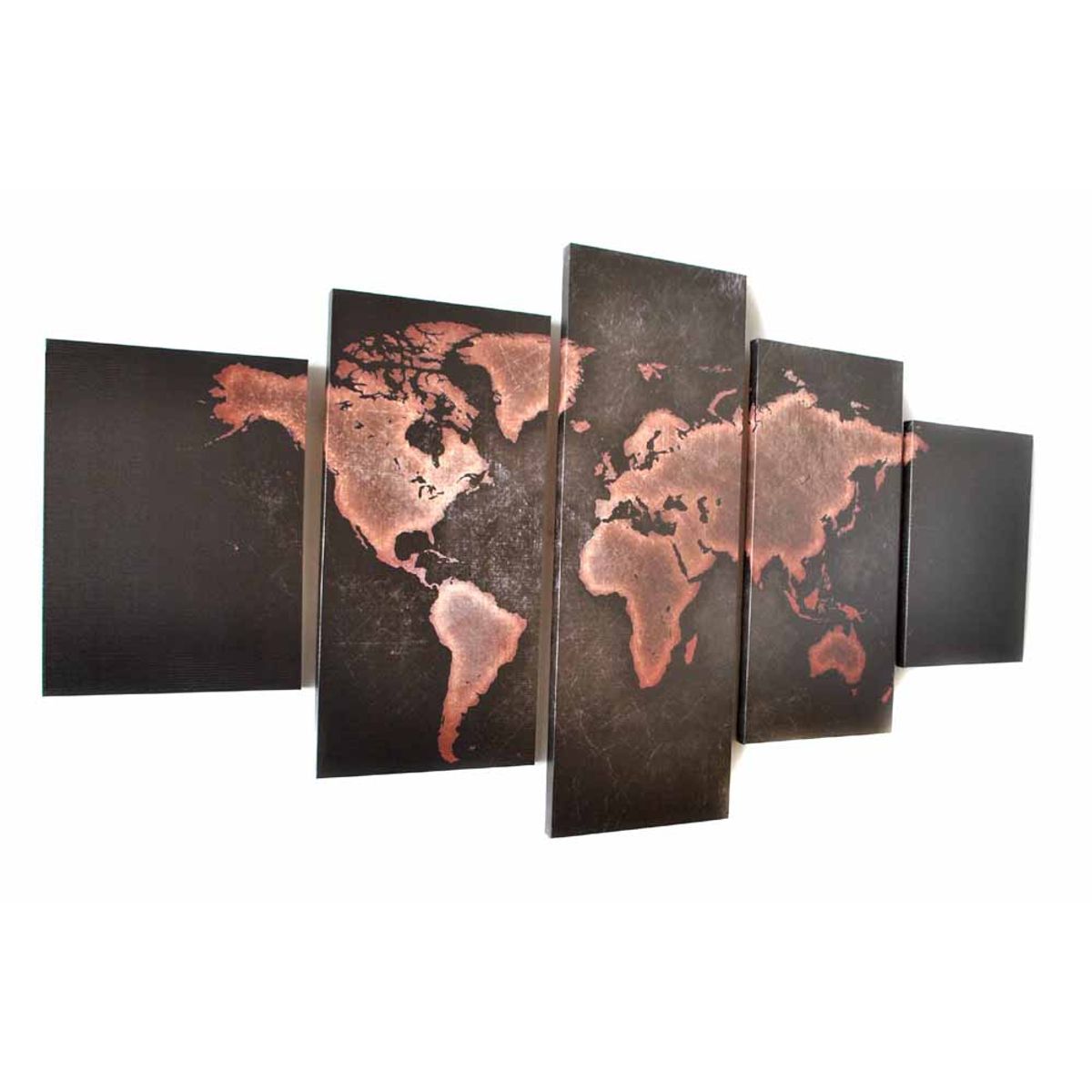 GENERICO - Cuadros Polipticos De 150x80 De Mapa