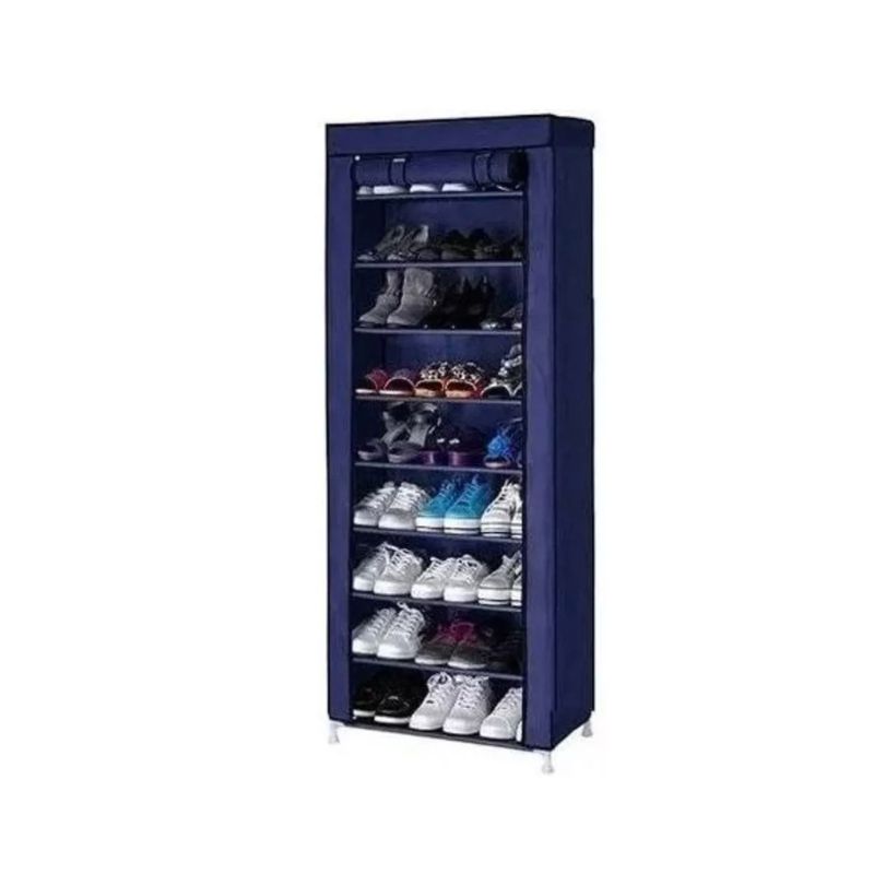 GENERICO - Organizador De Zapatos Armable Zapatero 9 Pisos Azul