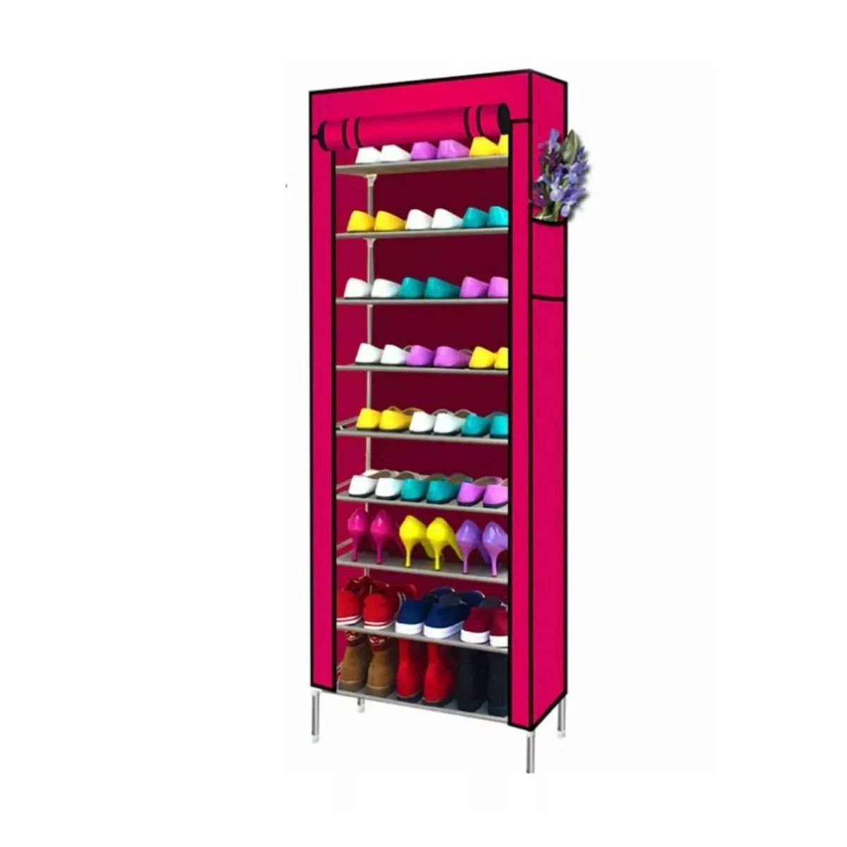 GENERICO - Organizador De Zapatos Armable Zapatero 9 Pisos Morado