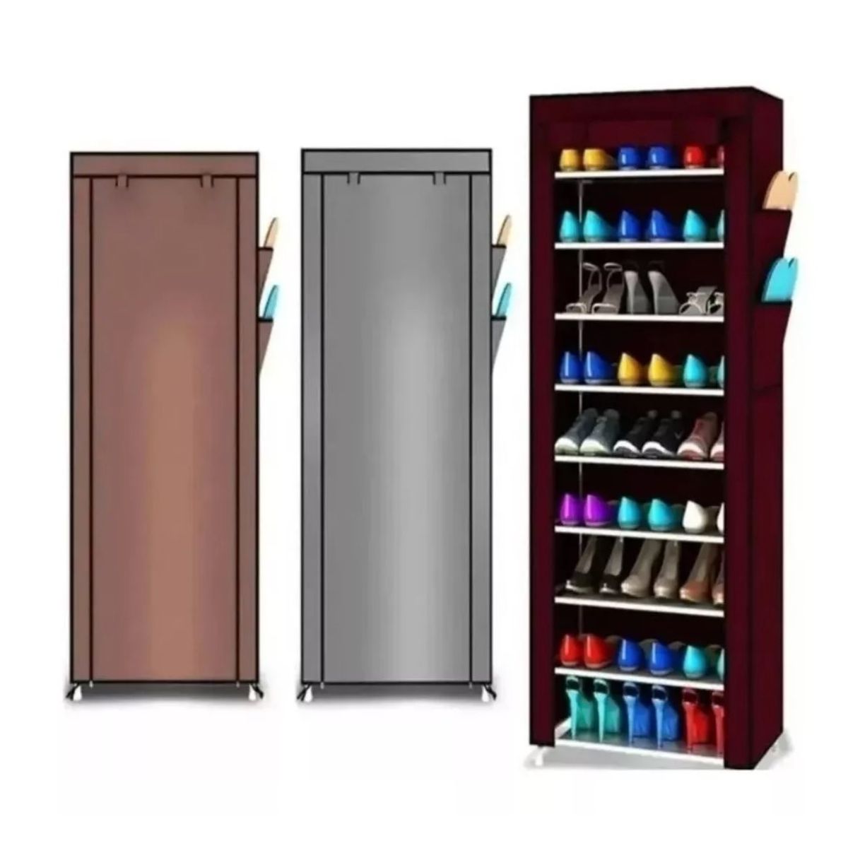 GENERICO - Organizador De Zapatos Armable Zapatero 9 Pisos Fucsia