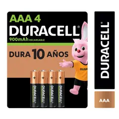 DURACELL - BLISTER PILAS RECARGABLES AAA X4 900MAH