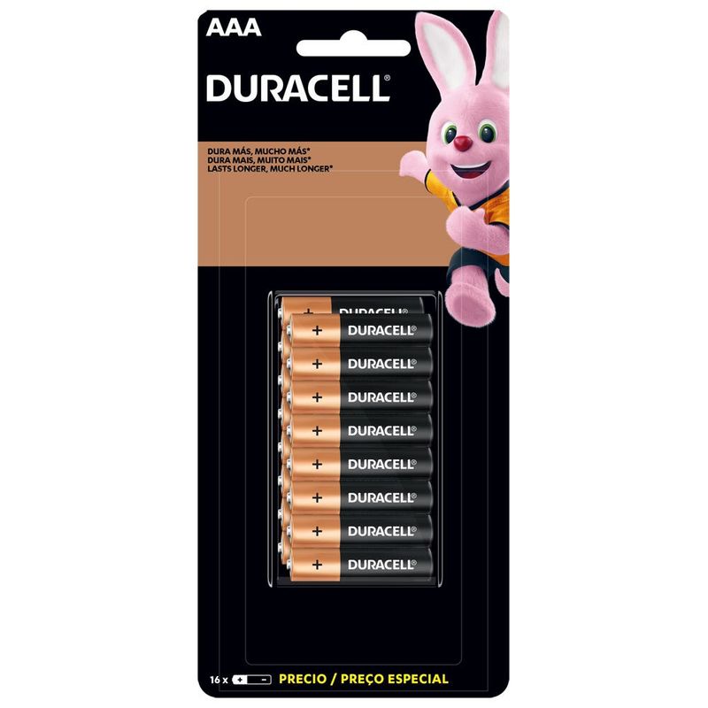 DURACELL - PACK 16 PILAS AAA DURACELL