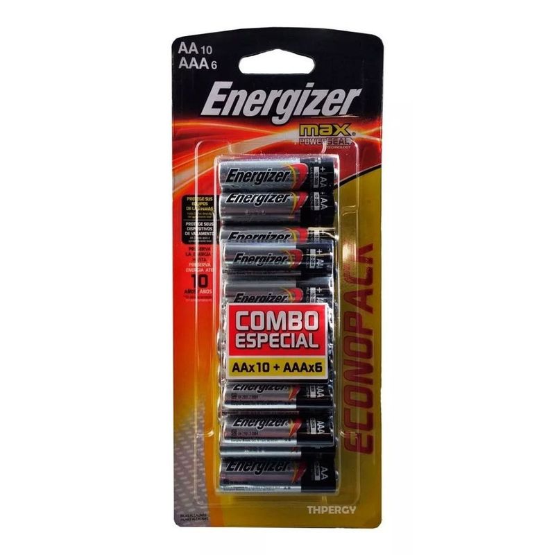 ENERGIZER - PACK PILAS AAX10+AAAX6 ENERGIZER