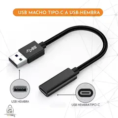 GG GOODGOODS - Cable Adaptador Usb Otg Macho A Usb C Hembra para Phone PC Tablets