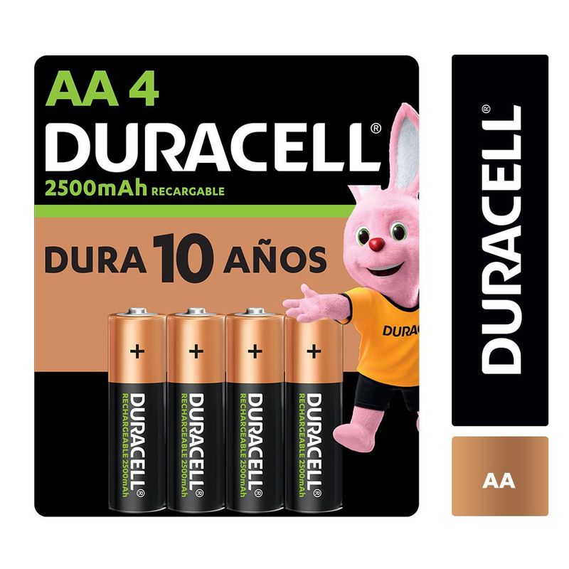 DURACELL - BLISTER PILAS RECARGABLES 2500MAH AA X4