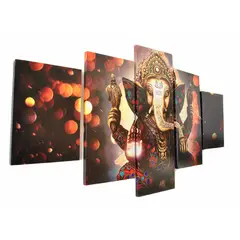 GENERICO - Ganesha cuadro poliptico de 150 x 80 cm.