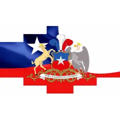 GENERICO - Bandera de Chile cuadro pilptico de 150 x 80 cm.