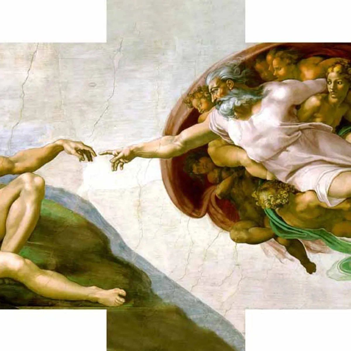 GENERICO - Creación de Adan cuadro poliptico de 150 x 80 cm.