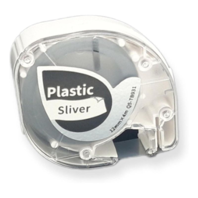 GENERICO - Cinta Etiquetas Para Impresora P12 Compatible Con Dymo - Plateado