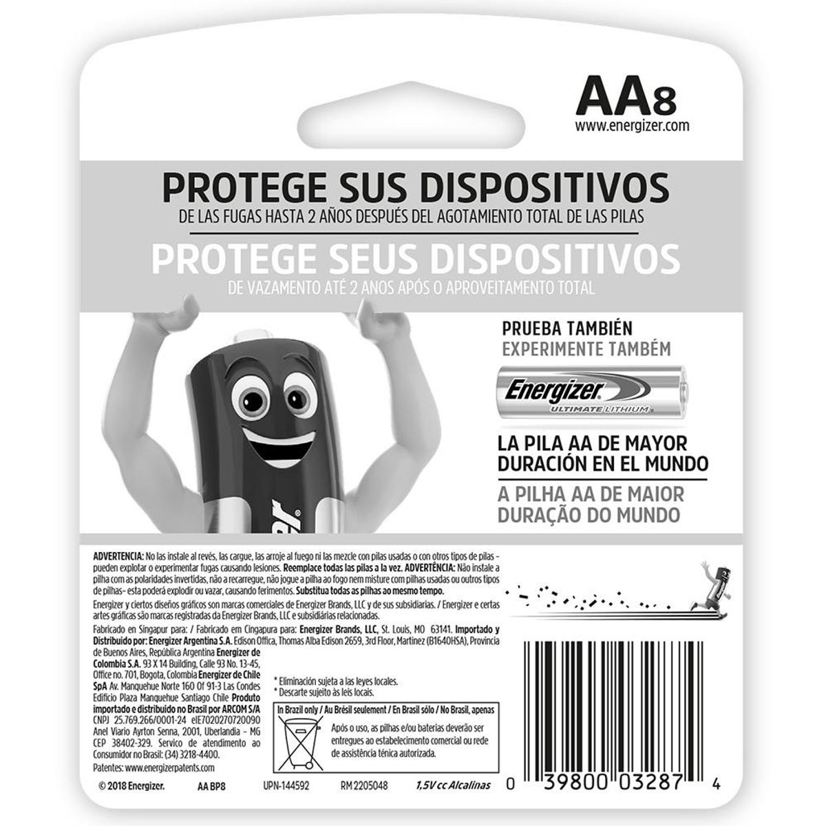 ENERGIZER - BLISTER PILAS ALCALINAS AA X 8 ENERGIZER ENERGIZER