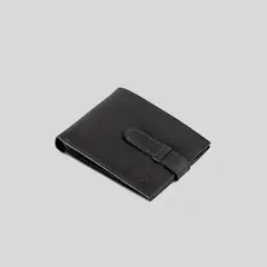 TRAUKO - Billetera Hombre Cuero Negro Sintra
