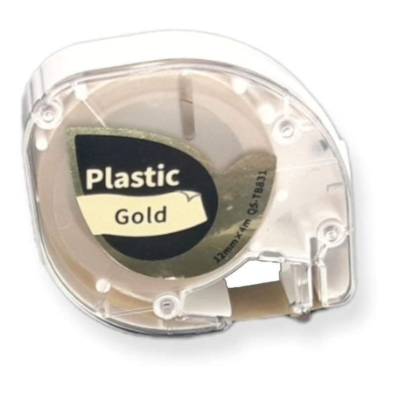 GENERICO - Cinta Etiquetas Para Impresora P12 Compatible Con Dymo  Dorado glitter