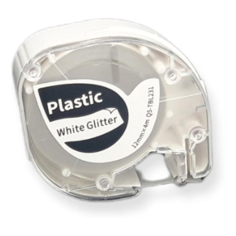 GENERICO - Cinta Etiquetas Para Impresora P12 Compatible Con Dymo Blanco glitter