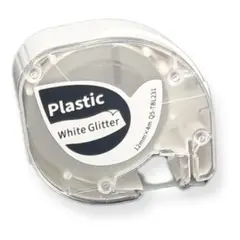 GENERICO - Cinta Etiquetas Para Impresora P12 Compatible Con Dymo Blanco glitter