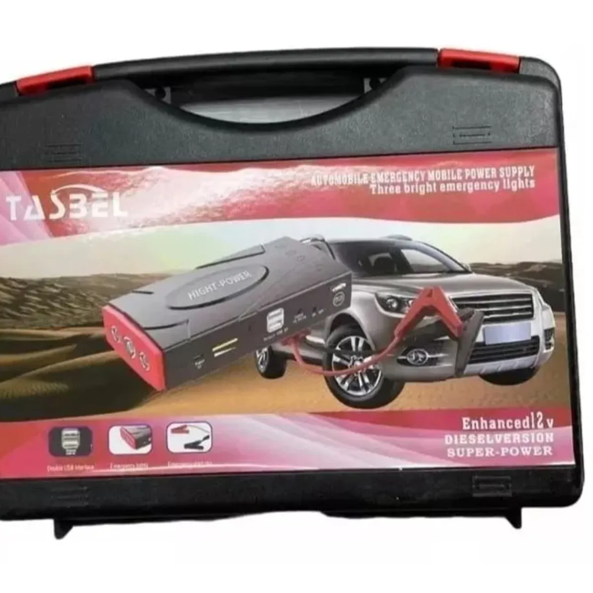 GENERICO - Partidor De Auto Batería  Kit Powerbank Cargador Celular