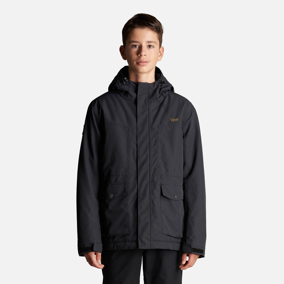 LIPPI - Chaqueta Teen Boy Roble B-Dry Hoody Jacket Negro Lippi