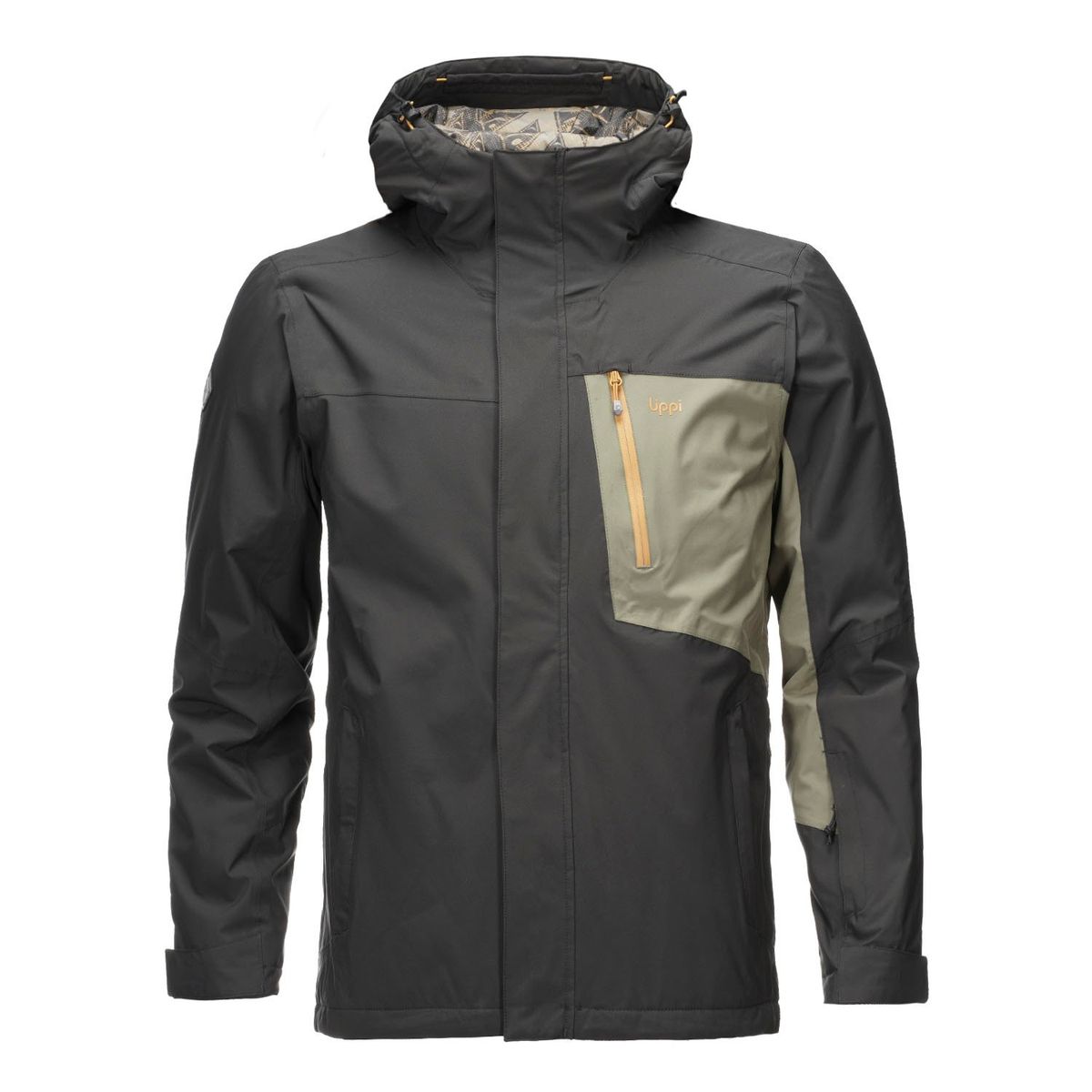 LIPPI - Chaqueta Teen Boy Shelter B-Dry Hoody Jacket Grafito / Verde Mate Lippi