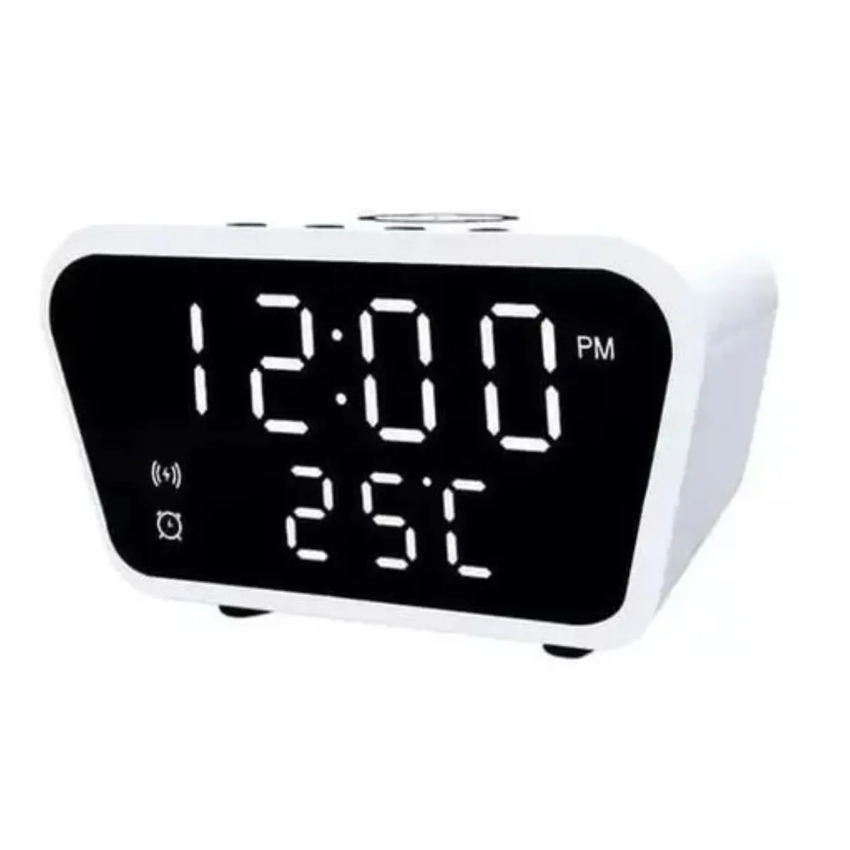 GENERICO - Reloj Despertador Cargador Inalámbrico Alta Gamatermómetro