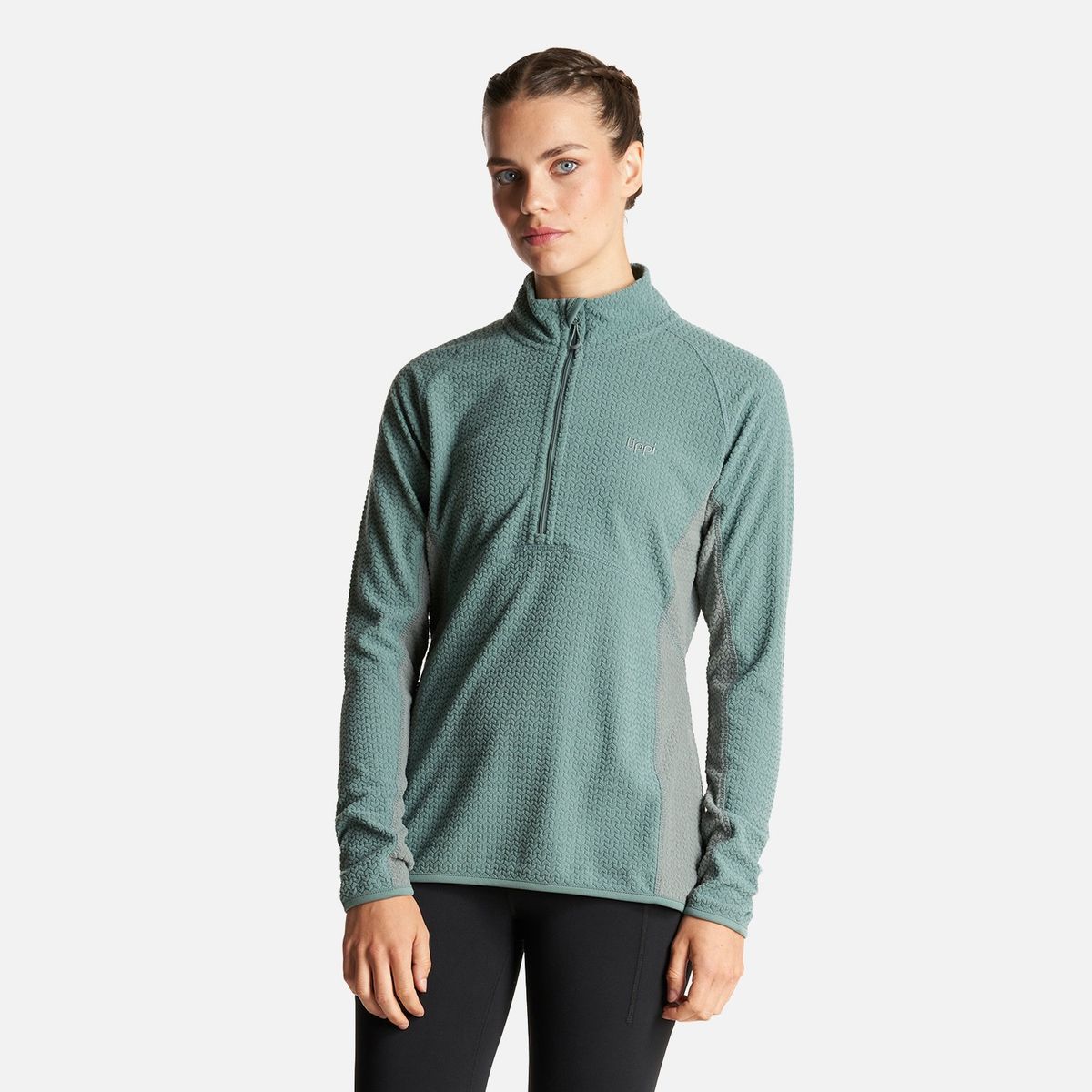 LIPPI - Poleron Mujer Jacaranda Nano-F 14 Zip Jade Oscuro Lippi