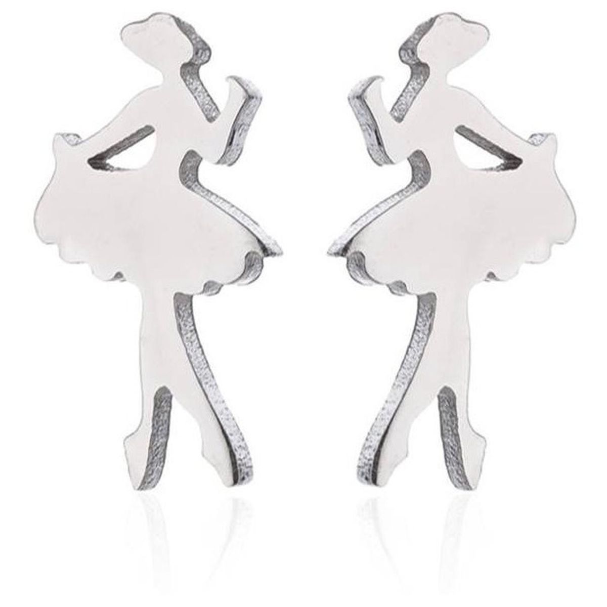 GENERICO - Aros De Bailarina Plateados De Acero