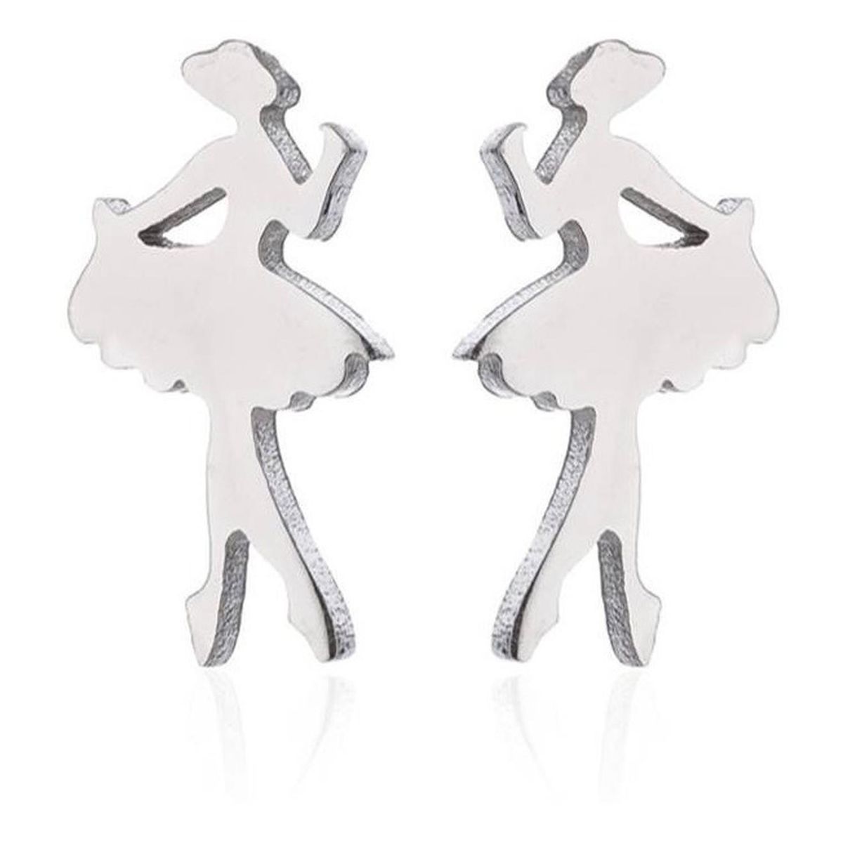 GENERICO - Aros De Bailarina Plateados De Acero