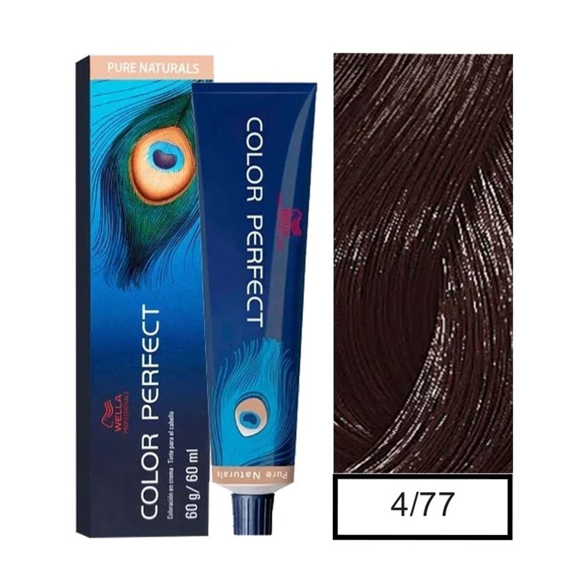 WELLA - Tintura Permanente Wella 4/77 Color Perfect 60Gr  Mas oxidante