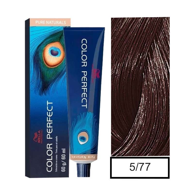 WELLA - Tintura Permanente Wella 5/77 Color Perfect 60Gr  Mas oxidante