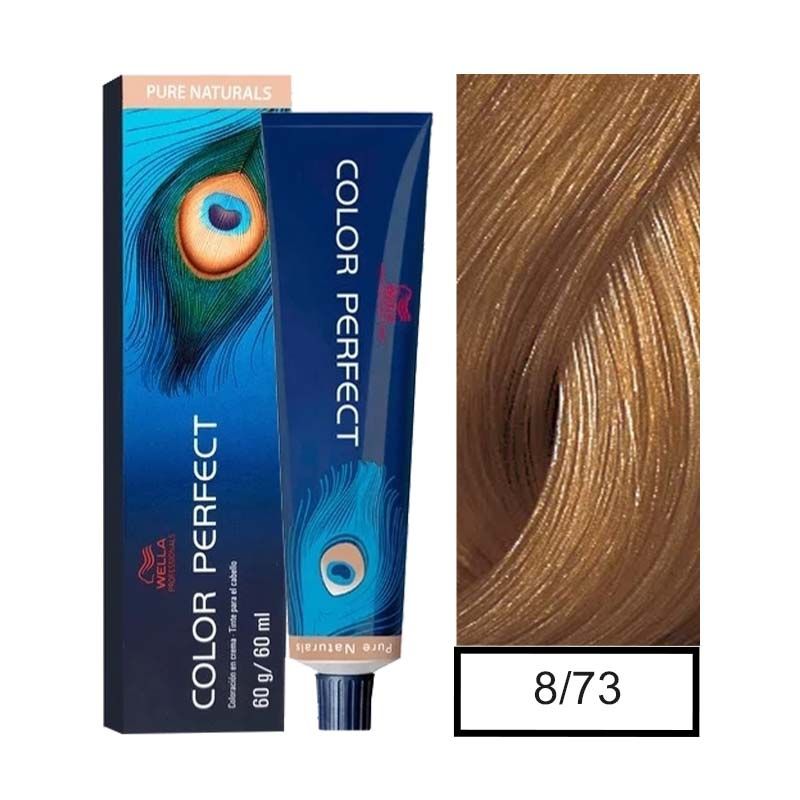 WELLA - Tintura Permanente Wella 8/73 Color Perfect 60Gr  Mas oxidante