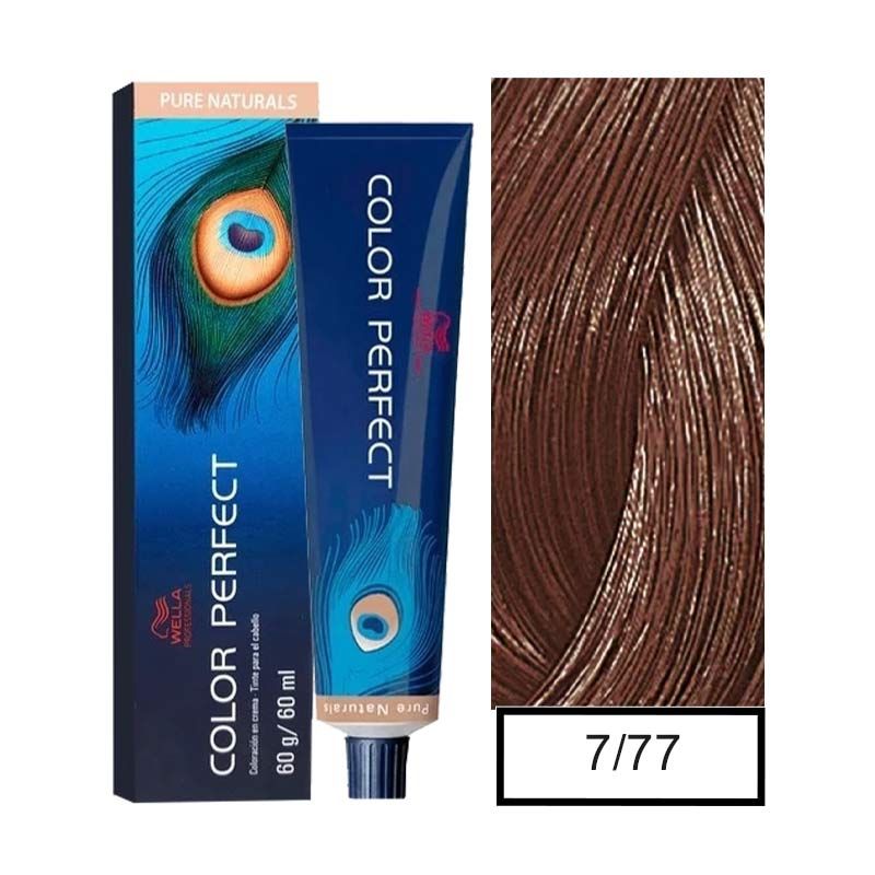 WELLA - Tintura Permanente Wella 7/77 Color Perfect 60Gr  Mas oxidante
