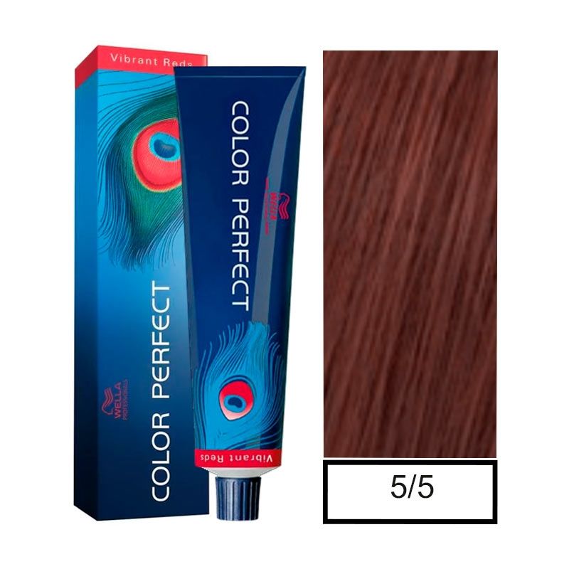 WELLA - Tintura Permanente Wella 5/5 Color Perfect 60Gr  Mas oxidante