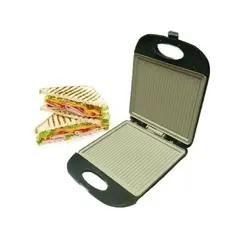 GENERICO - Tostador Plancha Eléctrico Grande 2 En 1 Sanguchera Plancha Doble