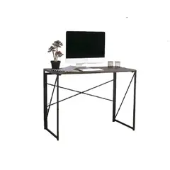 JOYTEK - Escritorio Arrimo Plegable de Metal Y Madera 100x50x75 cm