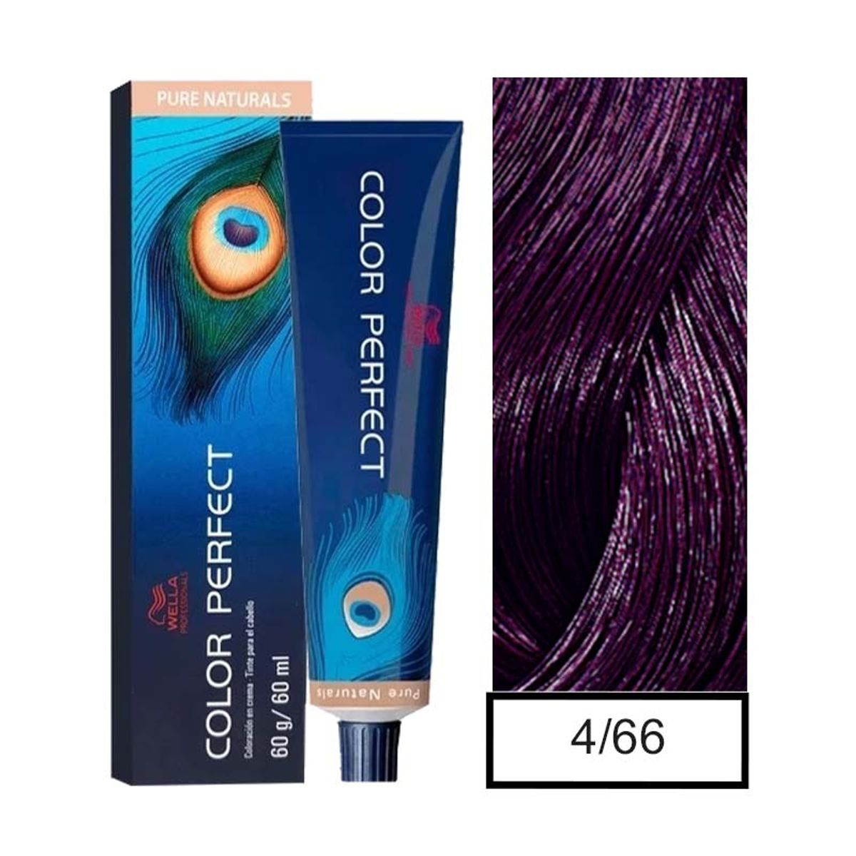WELLA - Tintura Wella 4/66 Color Perfect 60Gr  mas oxidante
