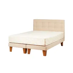 SPOMO - Eurobox FisioFlex Capitoné 2 Plazas BD Moka