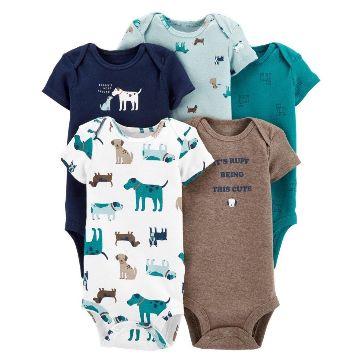 TEDMIMAK - Pack 5 Bodys Tedmimak Manga Corta SURTIDO 100% Algodón