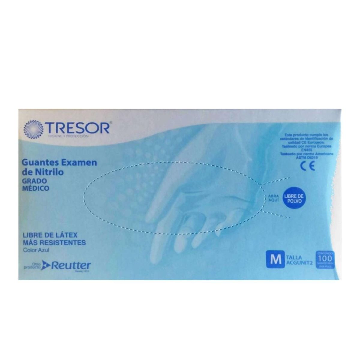 VARIOS - Guantes De Nitrilo Tresor Talla M 100 Unidades